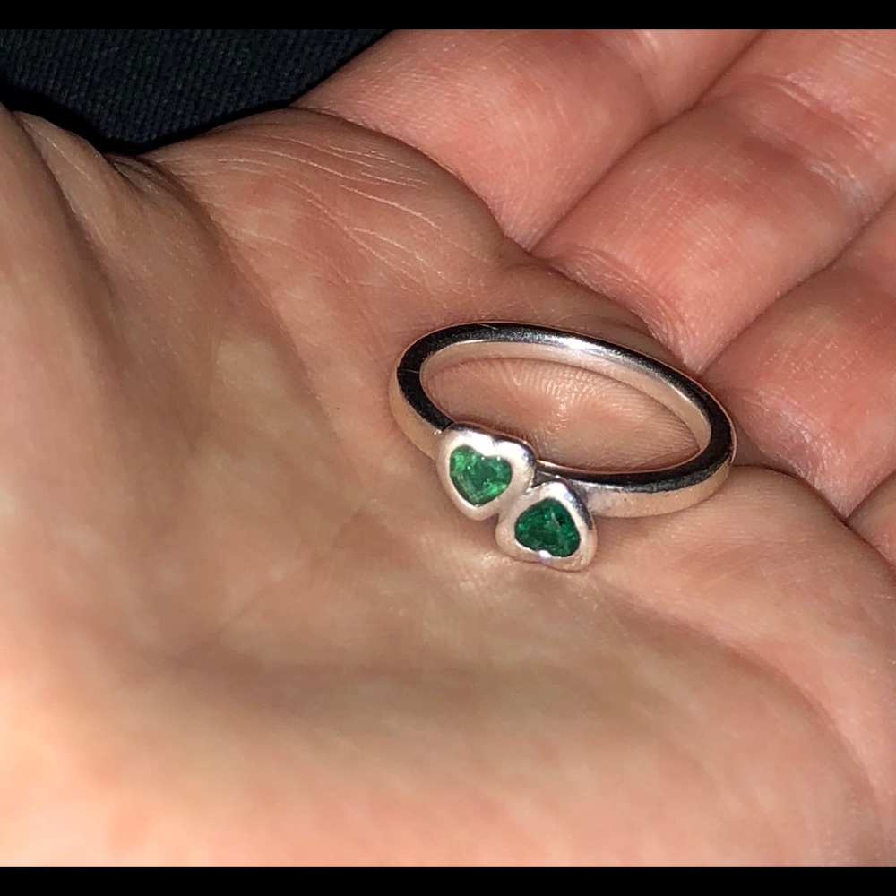 Emerald Twin Heart Ring from Kay Jewelers